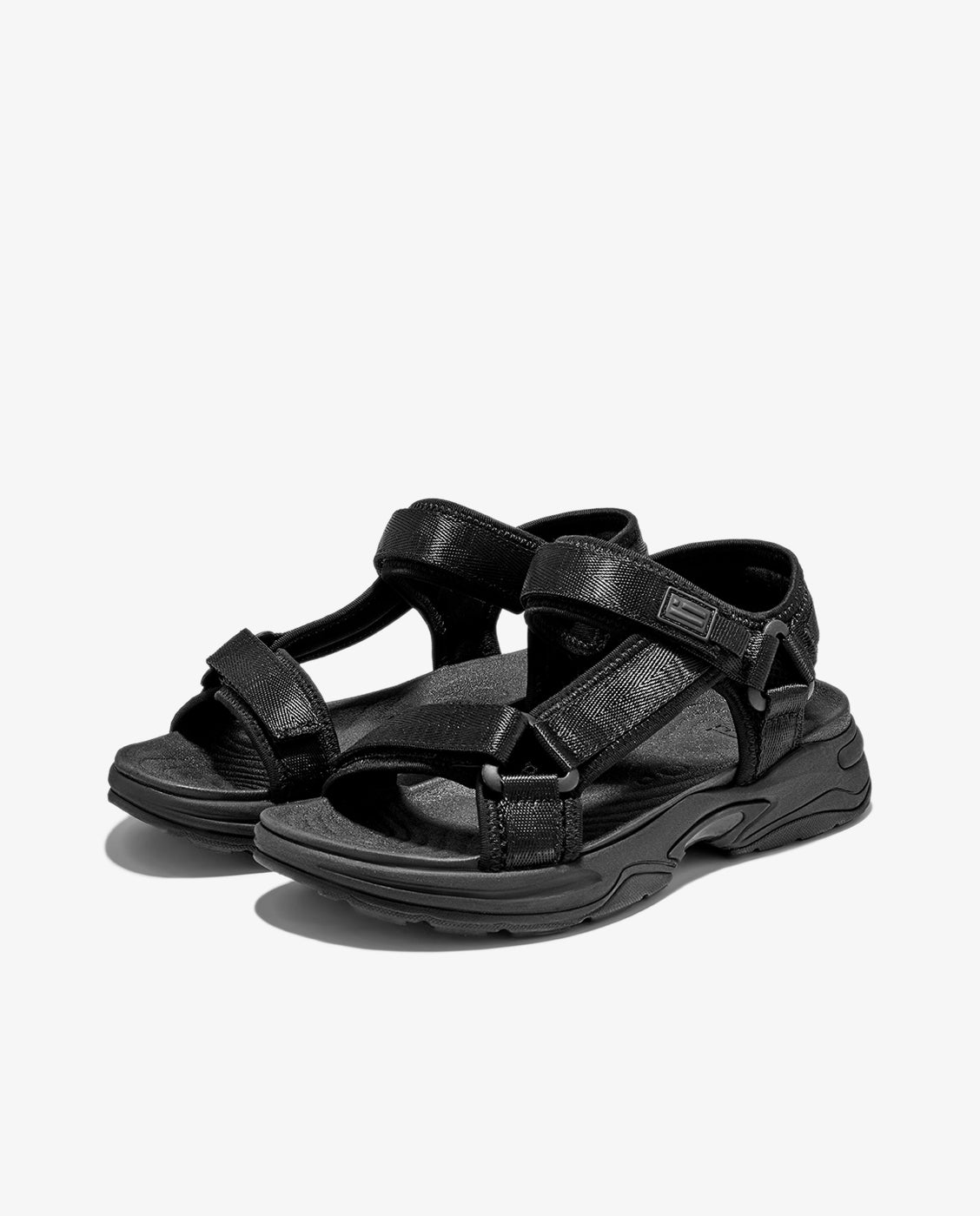 Sandalias de tiras de mujer estética deportiva 347 - D.Franklin - Negro Negro-4
