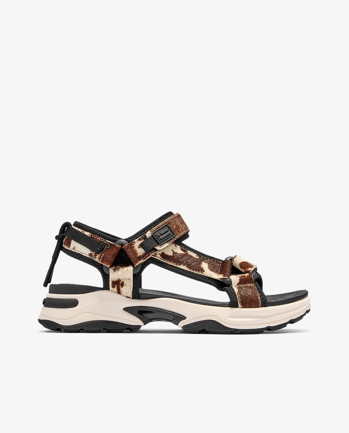 Sandalias de tiras de mujer estética deportiva 347 animal print - D.Franklin - Negro Negro-1