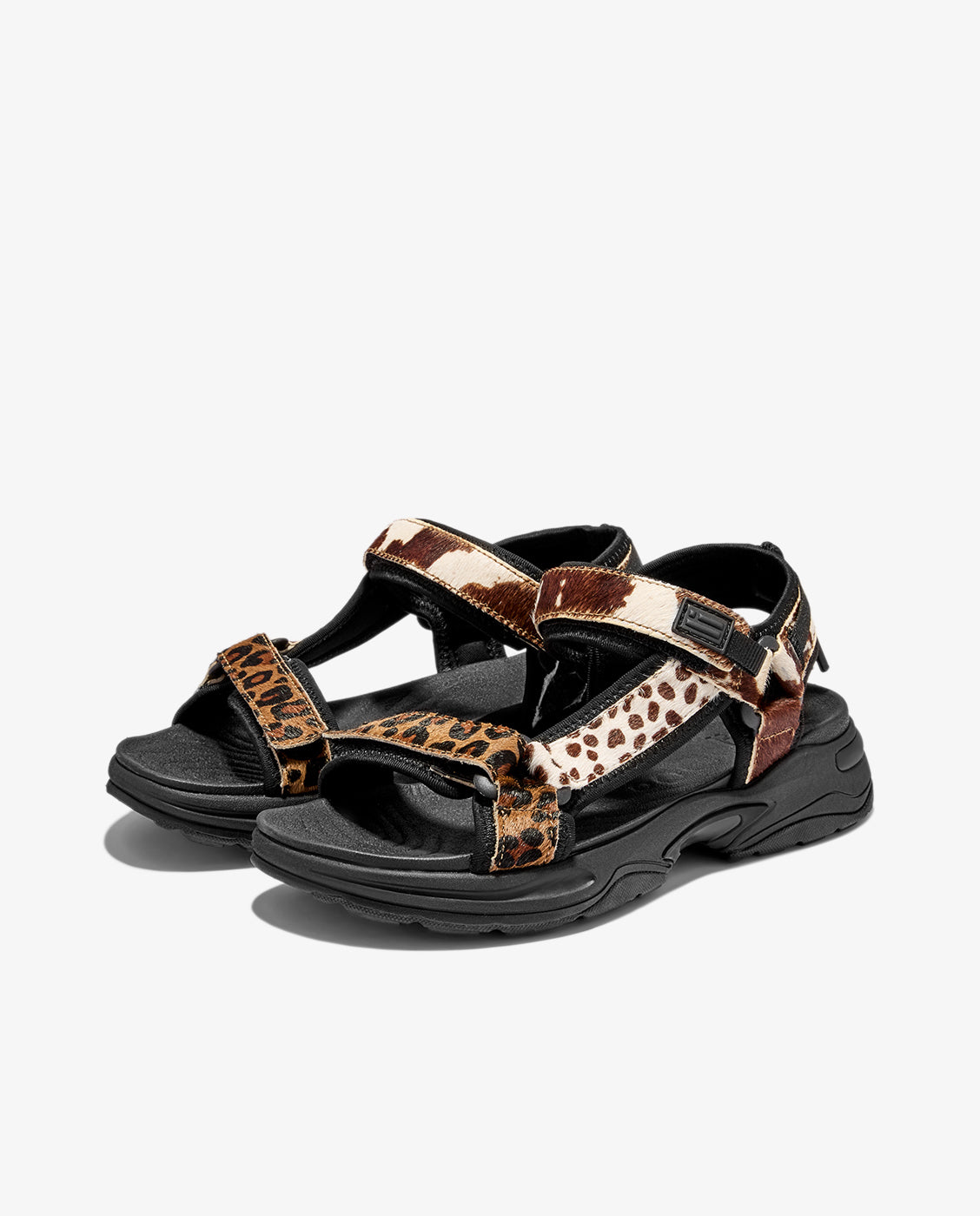 Sandalias de tiras de mujer estética deportiva 347 animal print - D.Franklin - Marrón Marrón-3
