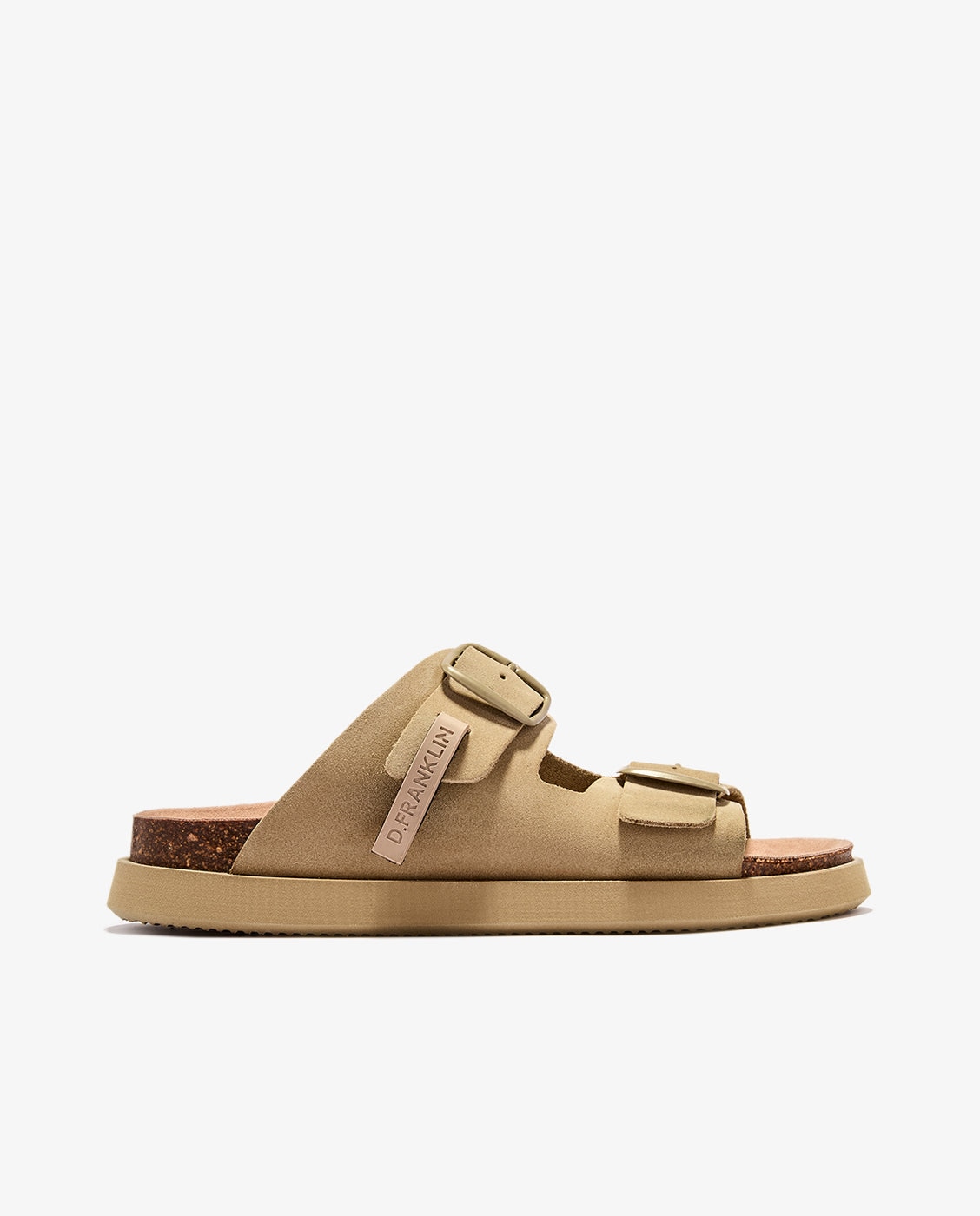 Sandalias planas unisex en piel Vibe - D.Franklin - Beige Beige-1