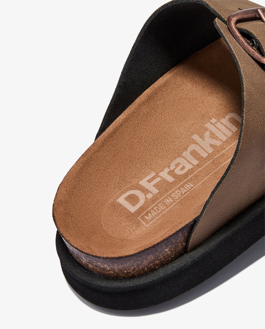 Sandalias planas de mujer en piel Vibe nobuck - D.Franklin - Marrón Marrón-2
