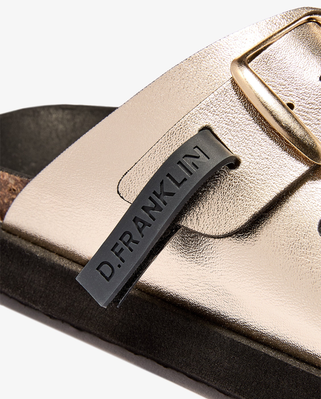 Sandalias planas de mujer con hebilla Vibe met - D.Franklin - Oro / Plata Oro / Plata-4
