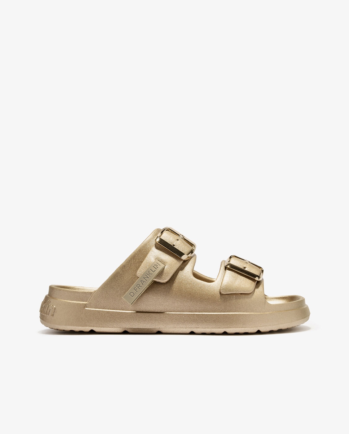 Sandalias de pala de mujer hebilla ajustable vibe met - D.Franklin - Oro Oro-1