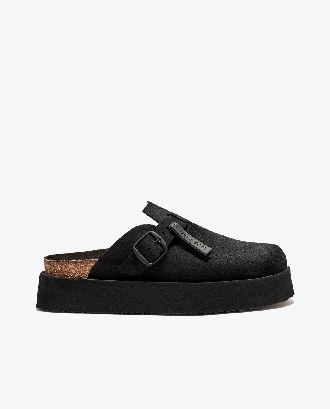 Zuecos de mujer con plataforma en ante Vibe clog - D.Franklin - Negro Negro-1