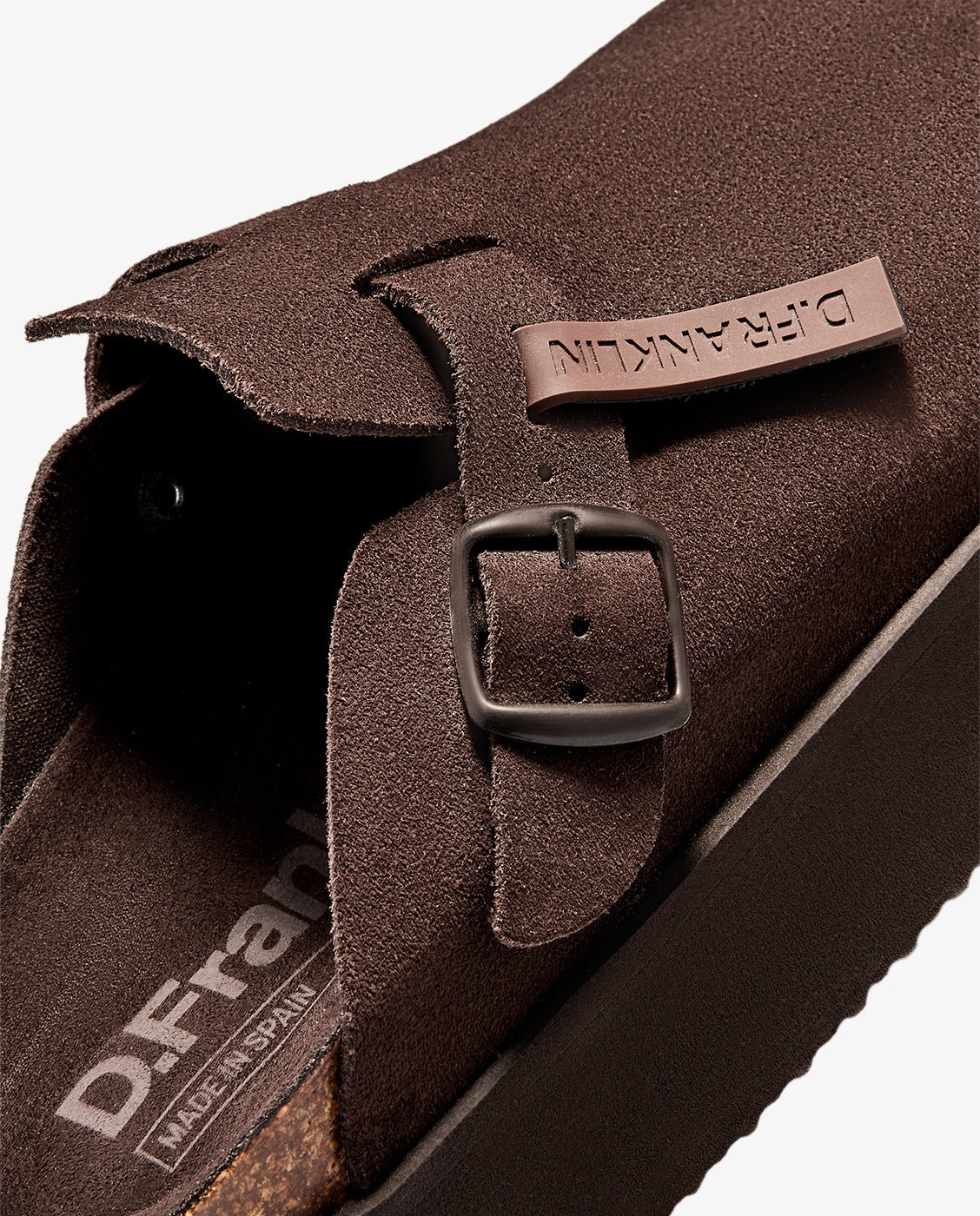 Zuecos de mujer con plataforma en ante Vibe clog - D.Franklin - Marrón oscuro Marrón oscuro-2