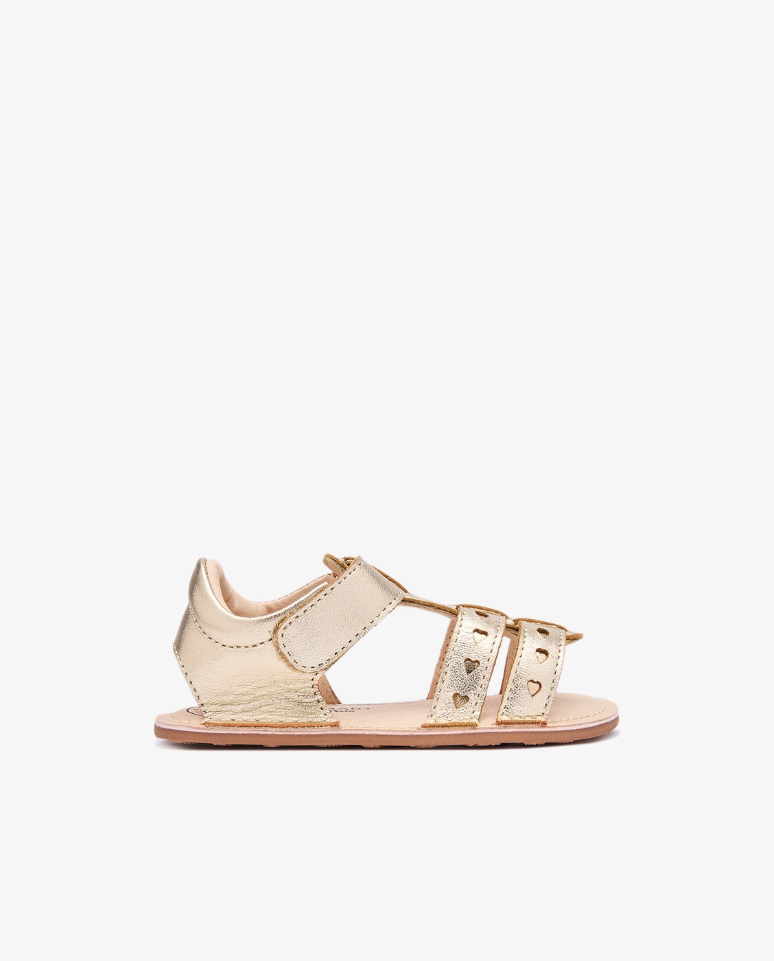 Sandalias de bebé niña respetuosas con detalles de corazones - Conguitos - Oro Oro-1
