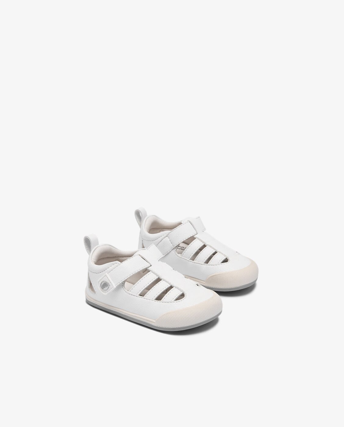 Sandalias de bebés con diseño cerrado respetuosas - Conguitos - Blanco Blanco-2