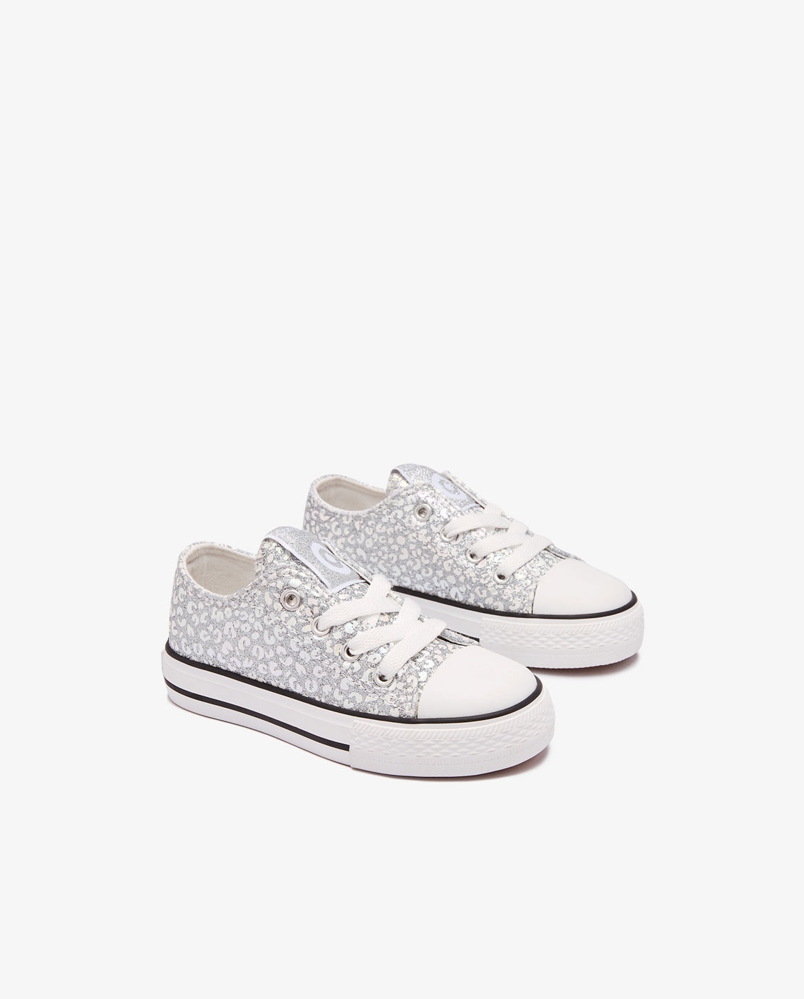 Zapatillas de lona de niña glitter en - Conguitos - Plata Plata-2