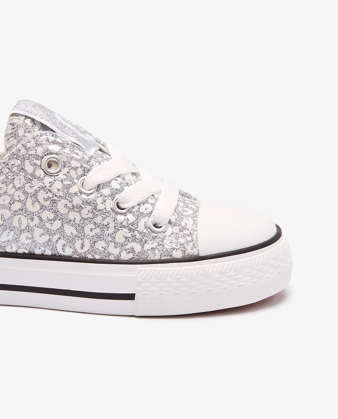 Zapatillas de lona de niña glitter en - Conguitos - Plata Plata-4