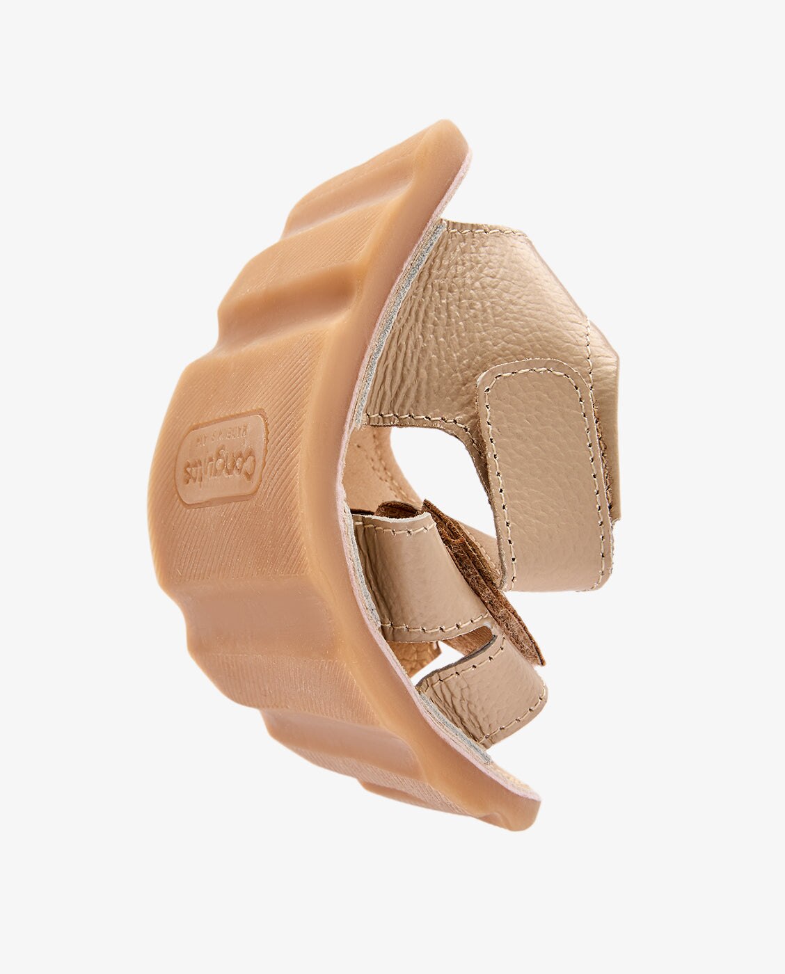 Sandalias abiertas de niña en piel barefoot goflex - Conguitos - Beige Beige-3