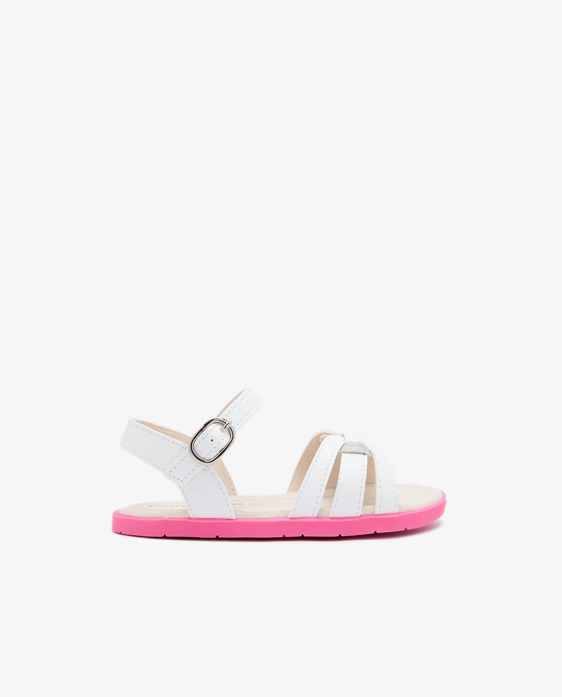 Sandalias abiertas de niña Goflex con detalle de corazón - Conguitos - Blanco Blanco-1