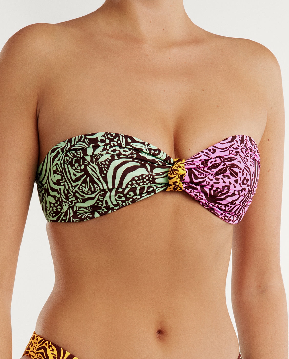 Top de bikini tipo bandeau pamela - Kalk - Rosa Rosa-1
