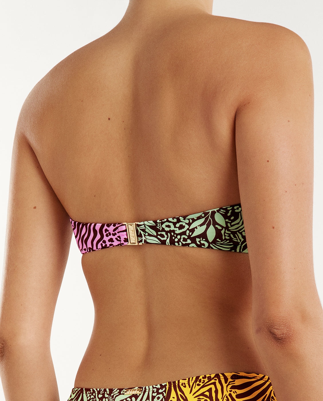 Top de bikini tipo bandeau pamela - Kalk - Rosa Rosa-2
