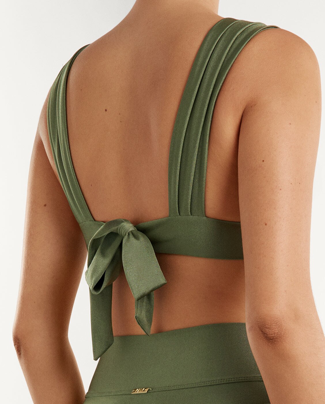 Top bikini con escote en v hanan - Kalk - Verde Oliva Verde Oliva-2
