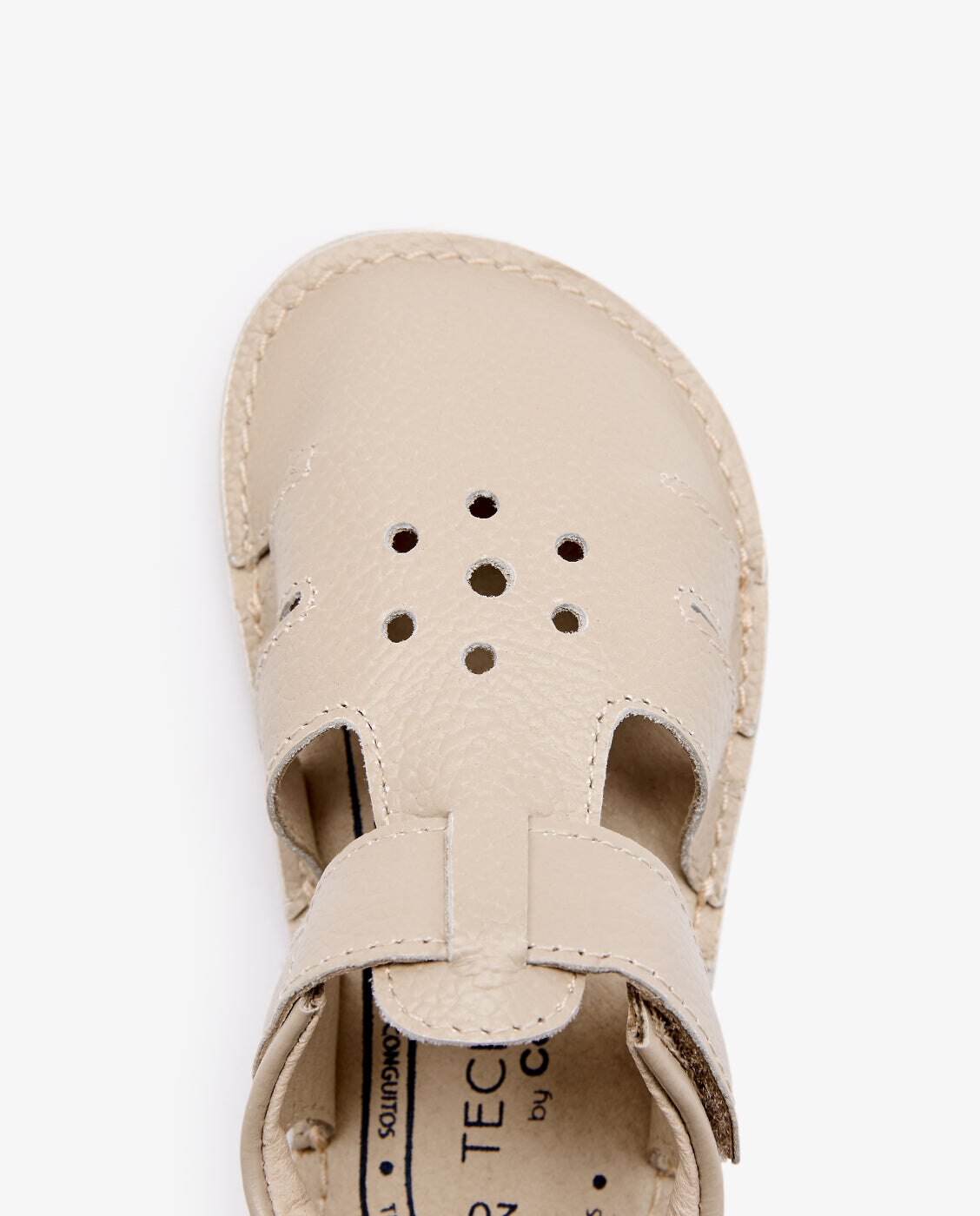 Sandalias de bebé respetuosas en piel - Conguitos - Blanco Blanco-4