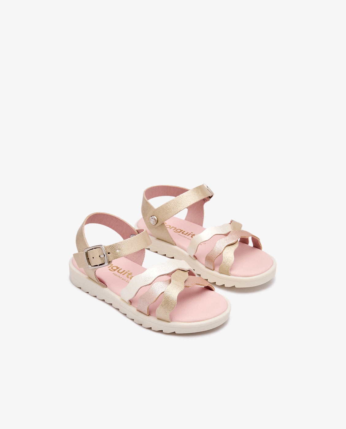 Sandalias Tiras - Conguitos - Oro Oro-2
