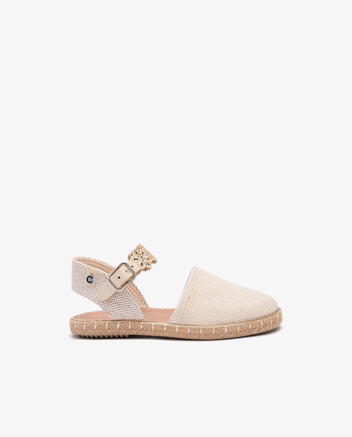 Alpargatas Brillantes Hebilla Rosa - Conguitos - Beige Beige-1