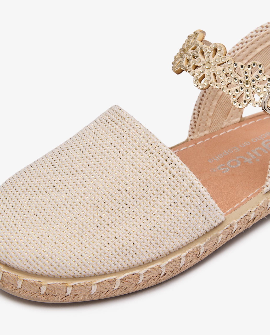 Alpargatas Brillantes Hebilla Rosa - Conguitos - Beige Beige-4