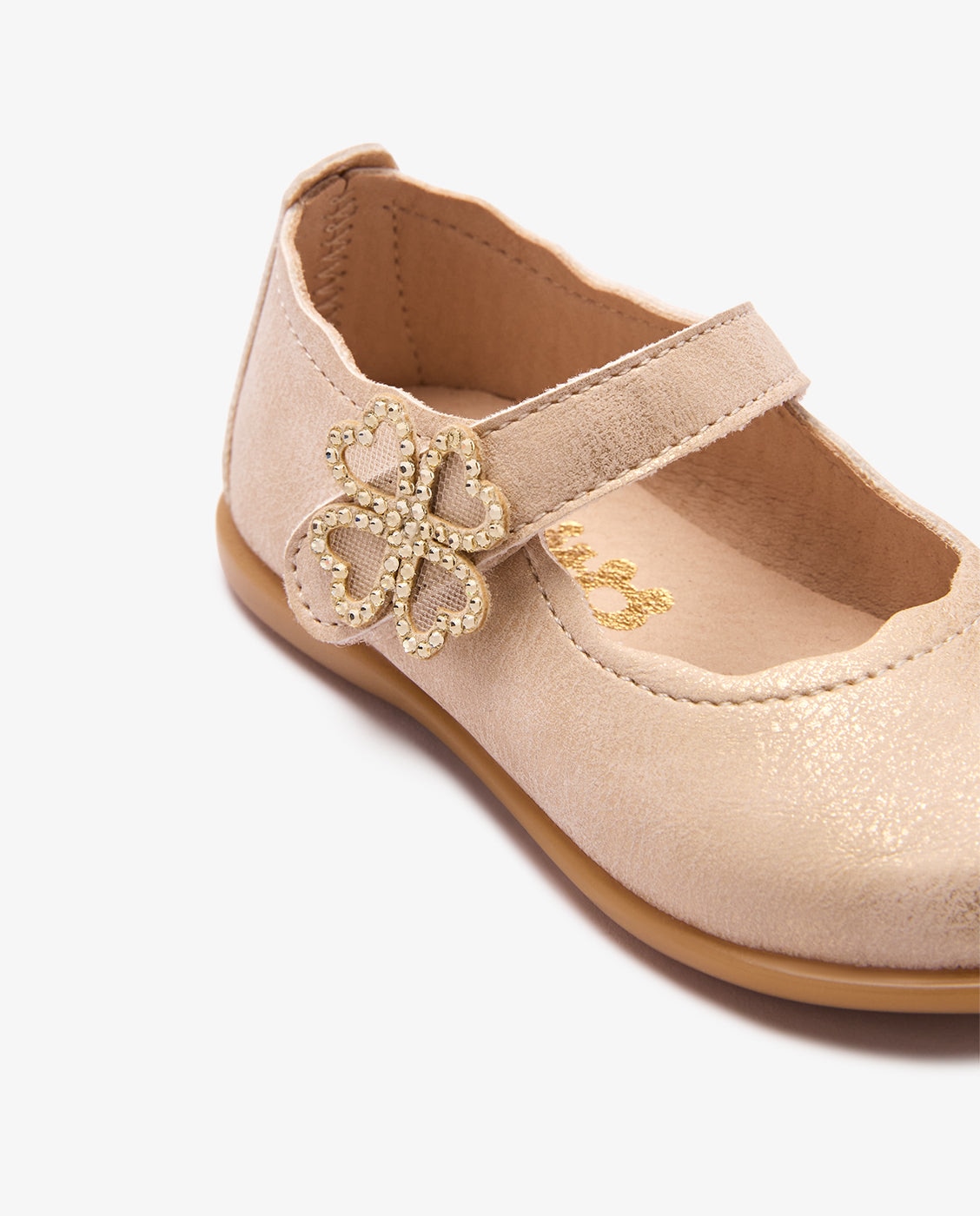Imagen 4 de Bailarinas de bebé niña con detalle de corazones - Conguitos - Oro Oro