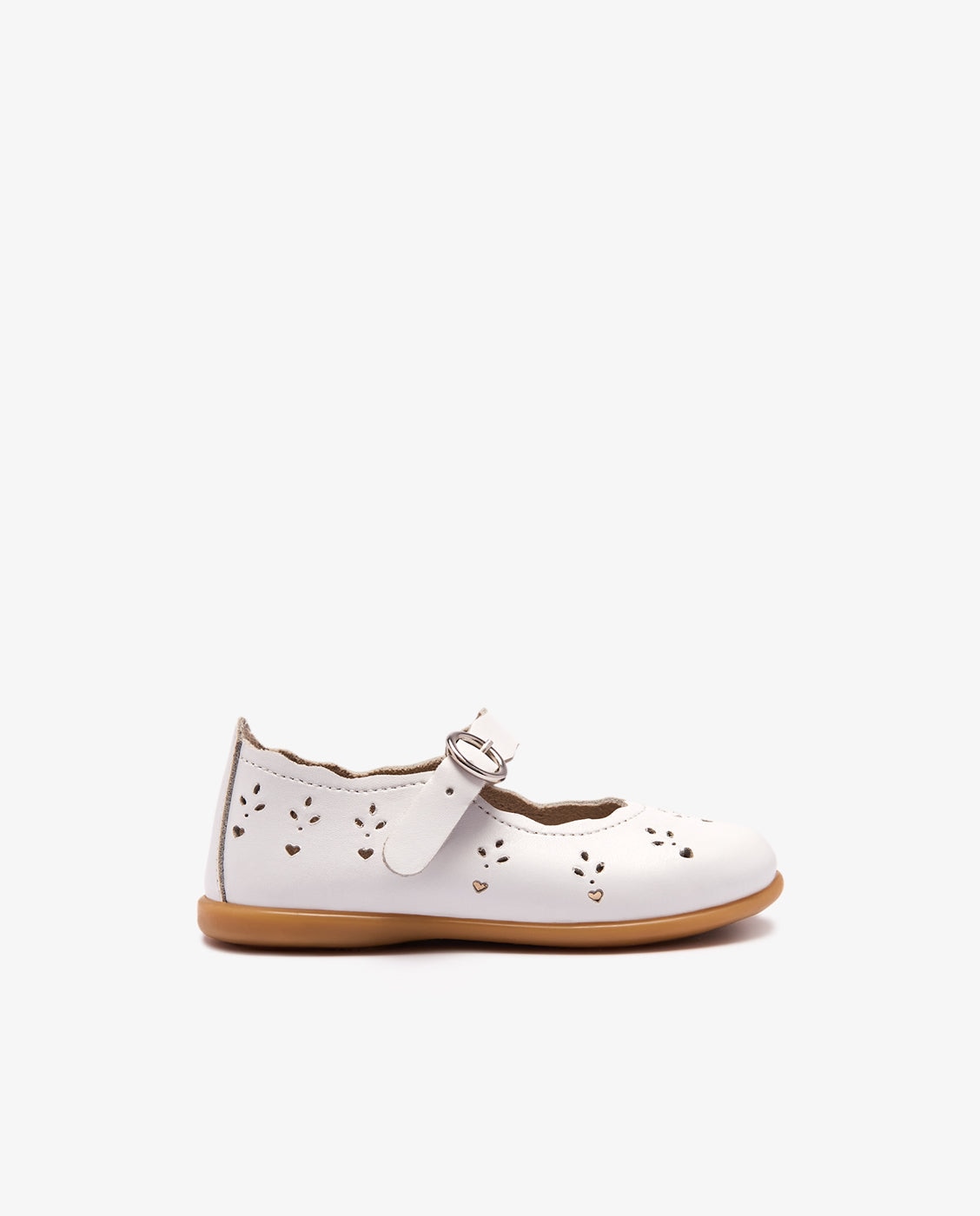 Bailarinas de bebé niña con detalles florales - Conguitos - Blanco Blanco-1