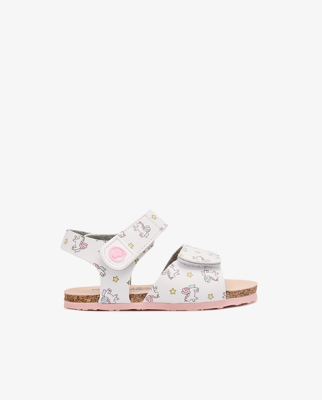 Sandalias de bebés respetuosas detalles de unicornio - Conguitos - Blanco / Rosa Blanco / Rosa-1