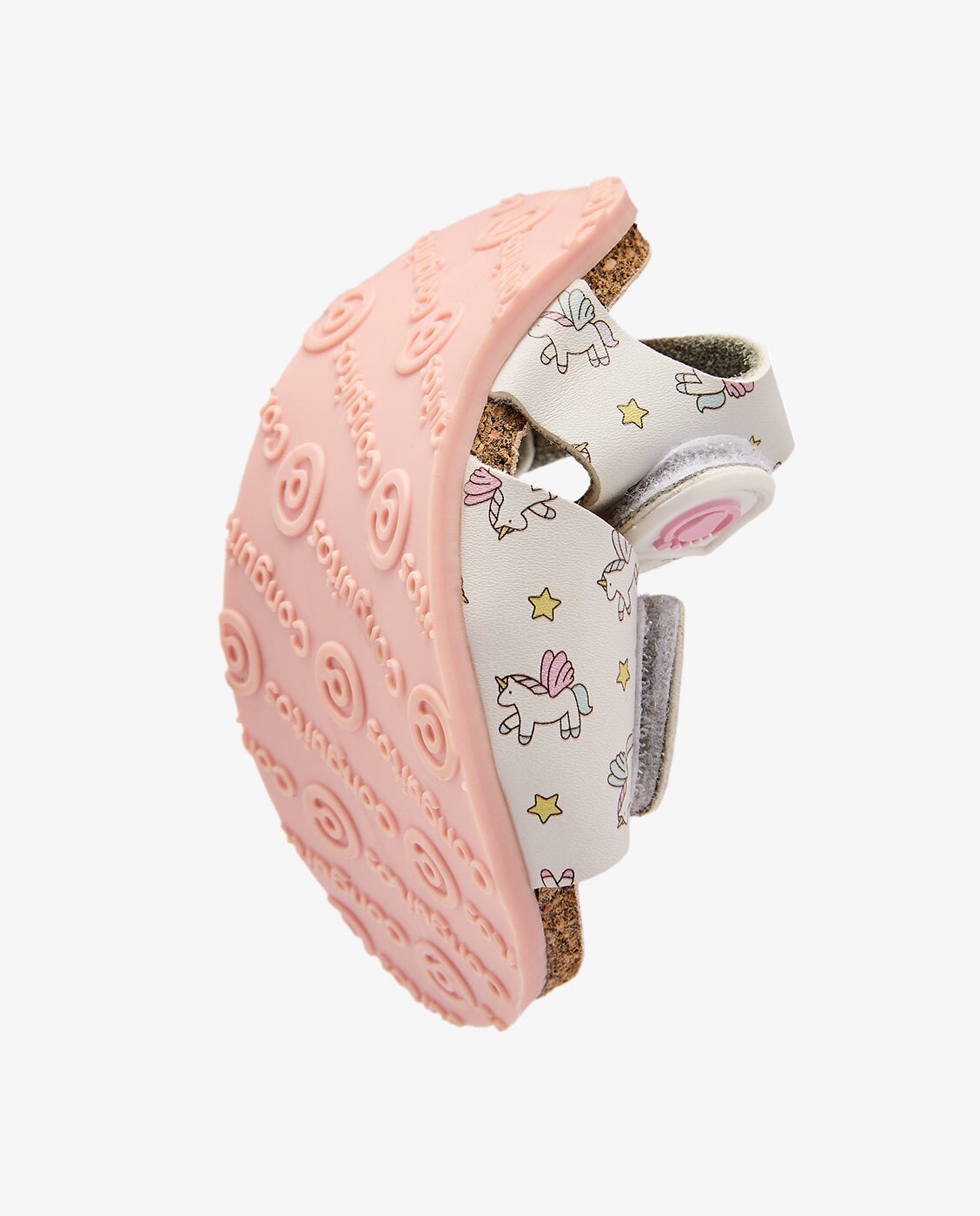 Sandalias de bebés respetuosas detalles de unicornio - Conguitos - Blanco / Rosa Blanco / Rosa-3
