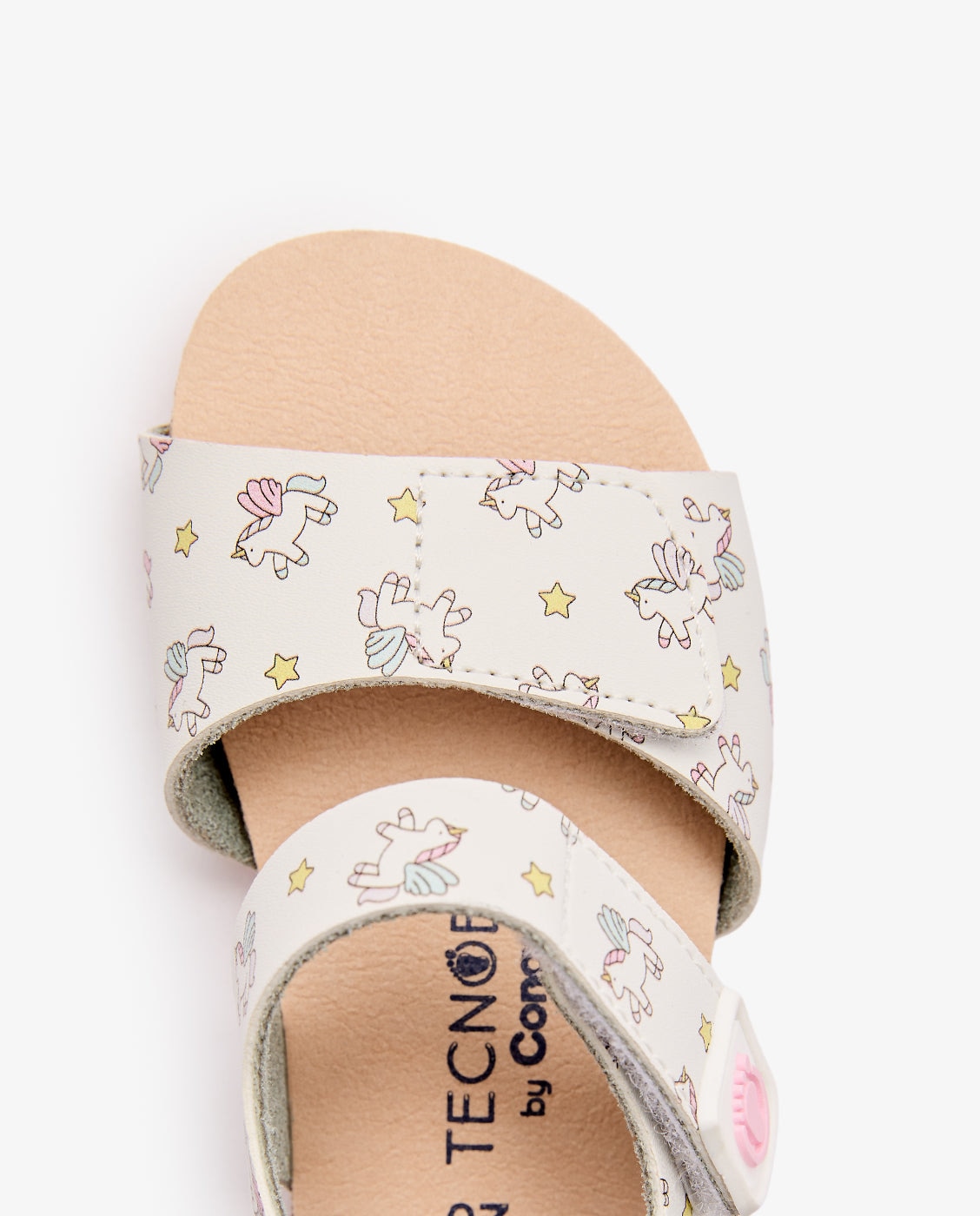 Sandalias de bebés respetuosas detalles de unicornio - Conguitos - Blanco / Rosa Blanco / Rosa-4