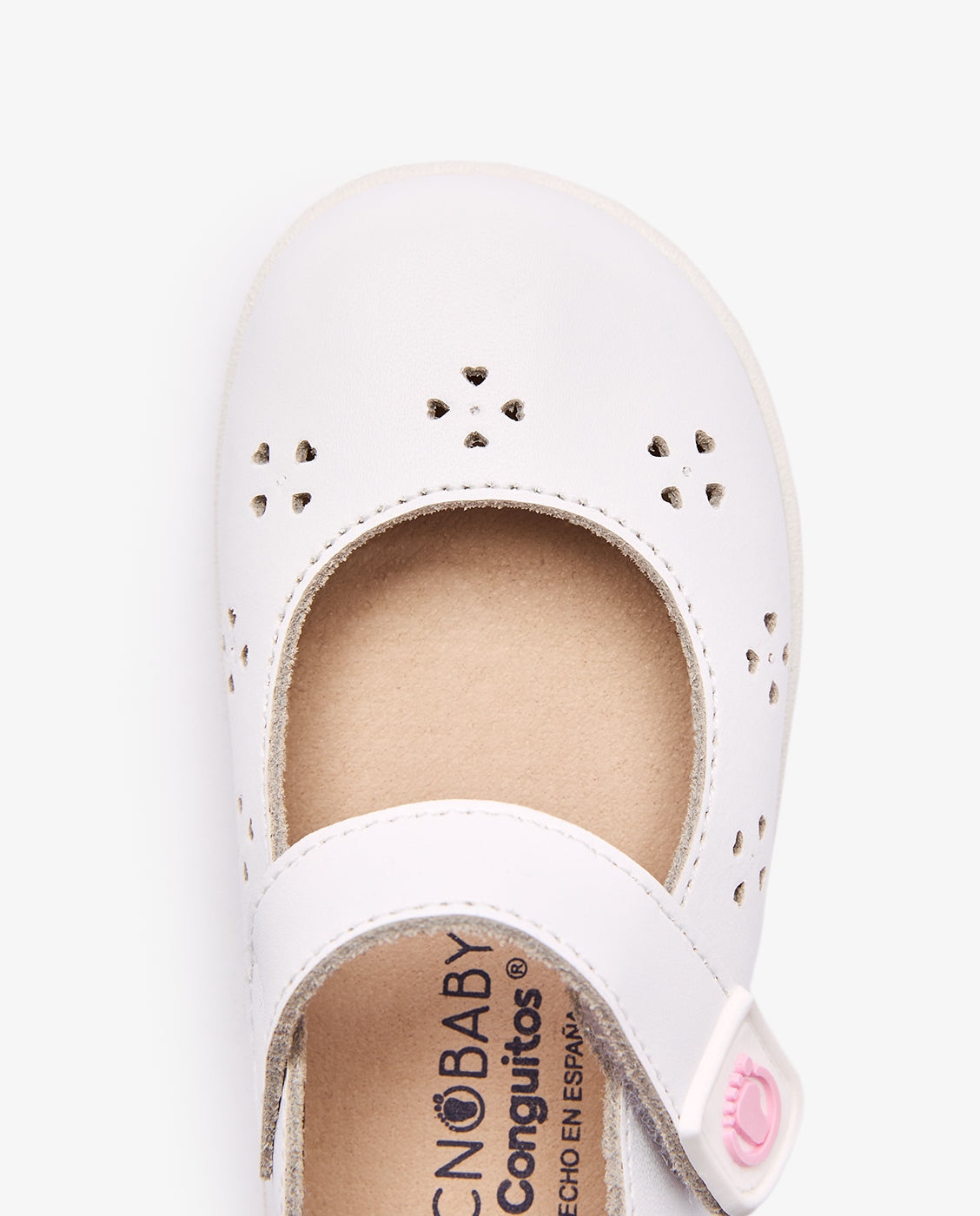 Merceditas de bebé niña con diseño respetuoso y detalles de unicornios - Conguitos - Blanco Blanco-4