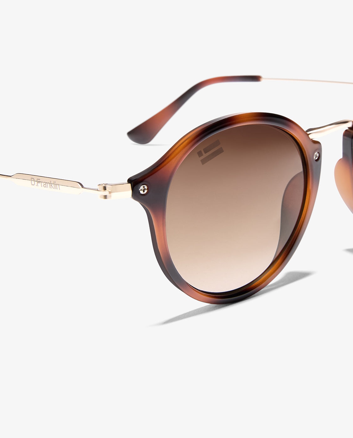 Gafas de sol unisex con forma redonda roller tr90 - D.Franklin - Marrón claro Marrón claro-2