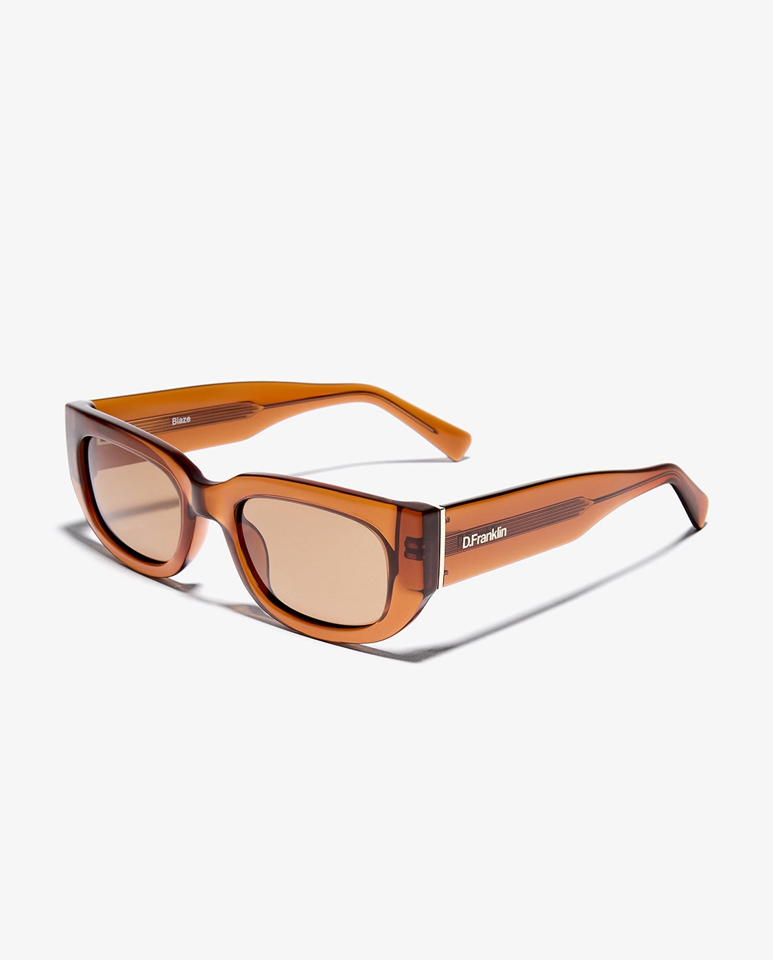 Gafas de sol unisex con forma rectangular blaze - D.Franklin - Marrón Marrón-3