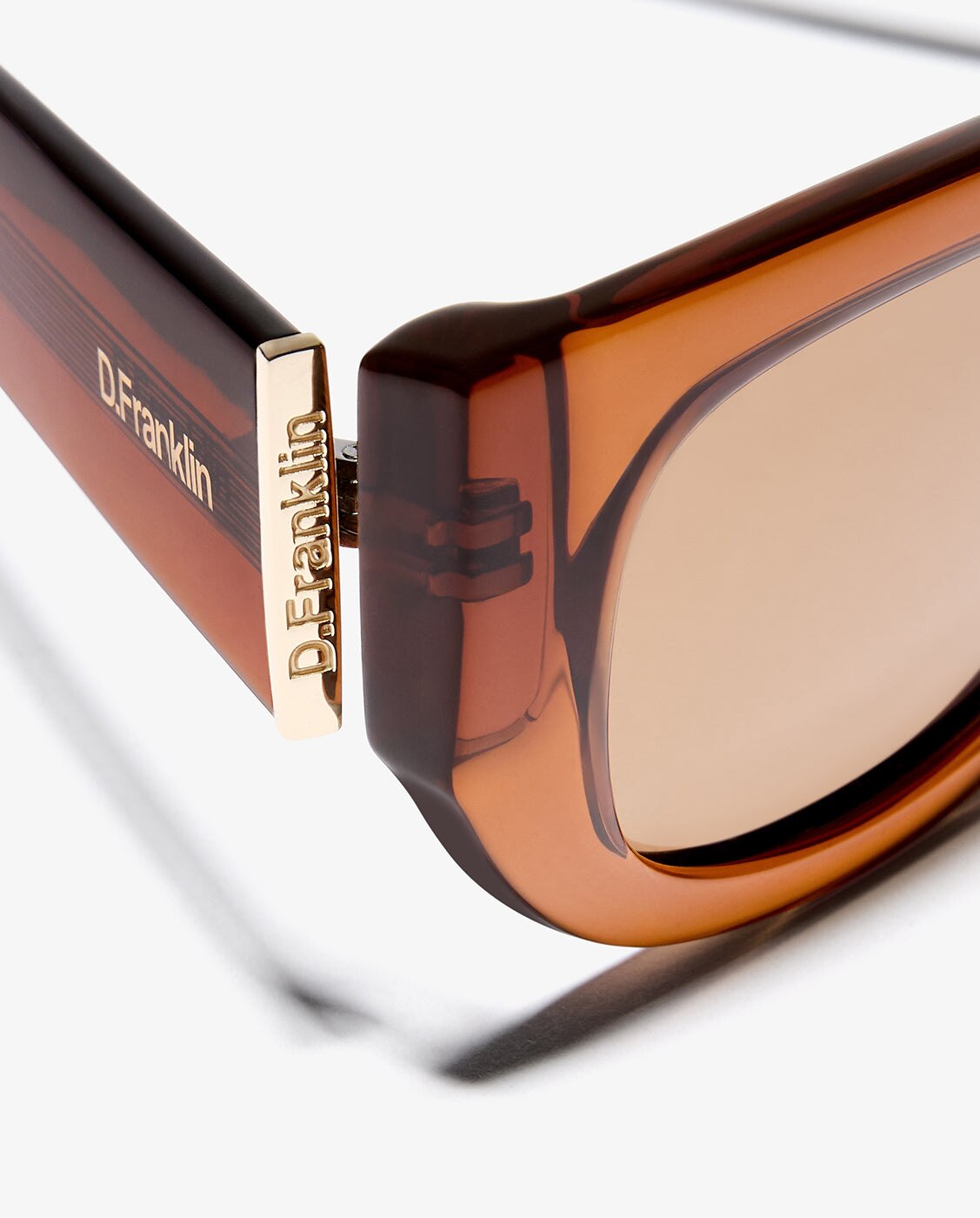Gafas de sol unisex con forma rectangular blaze - D.Franklin - Marrón Marrón-2
