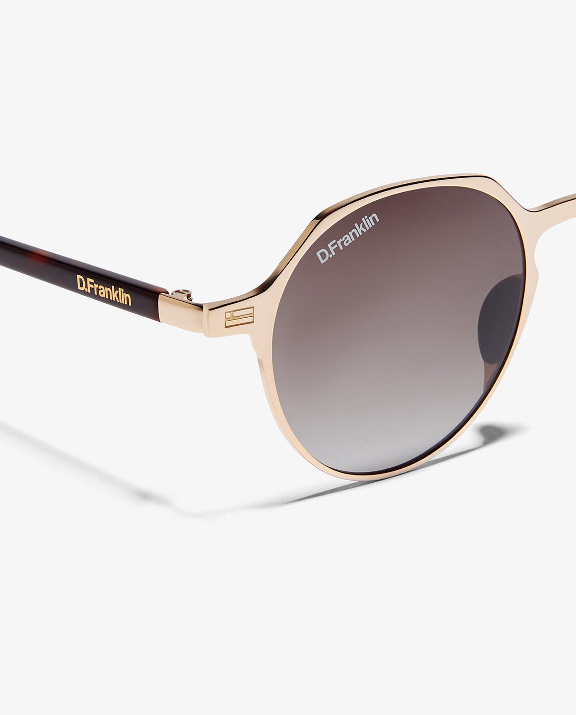 Gafas de sol de mujer con forma geométrica ultra light s round - D.Franklin - Marrón Marrón-2