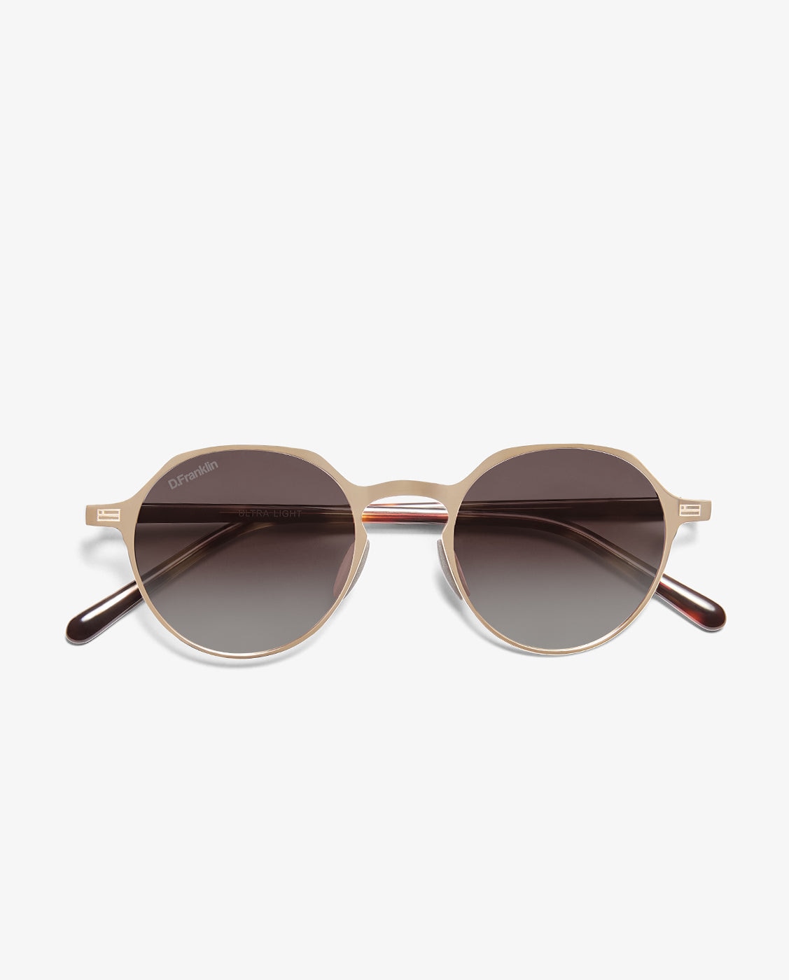 Gafas de sol de mujer con forma geométrica ultra light s round - D.Franklin - Marrón Marrón-5