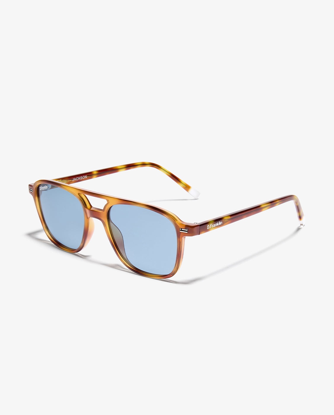 Gafas de sol unisex con forma de aviador jackson square amber tort - D.Franklin - Azul Azul-3