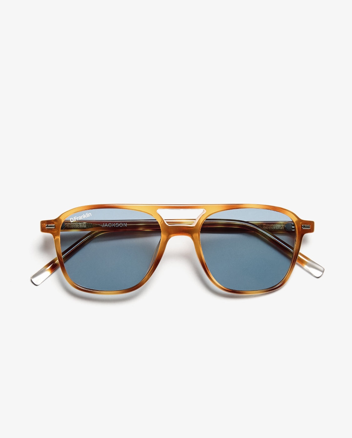 Gafas de sol unisex con forma de aviador jackson square amber tort - D.Franklin - Azul Azul-5