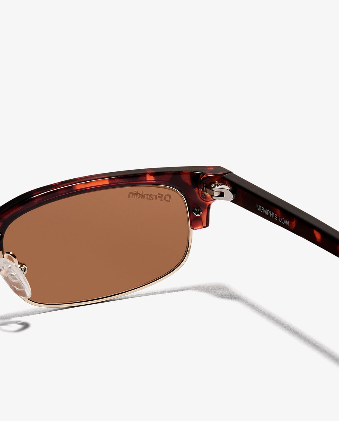 Gafas de sol unisex con forma rectangular memphis low - D.Franklin - Marrón claro Marrón claro-4