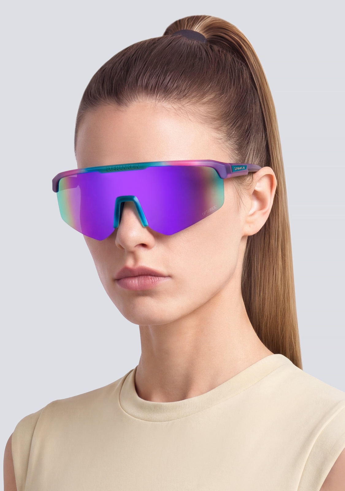 Imagen 3 de Gafas de sol unisex con forma envolvente hurricane - D.Franklin - Verde Verde