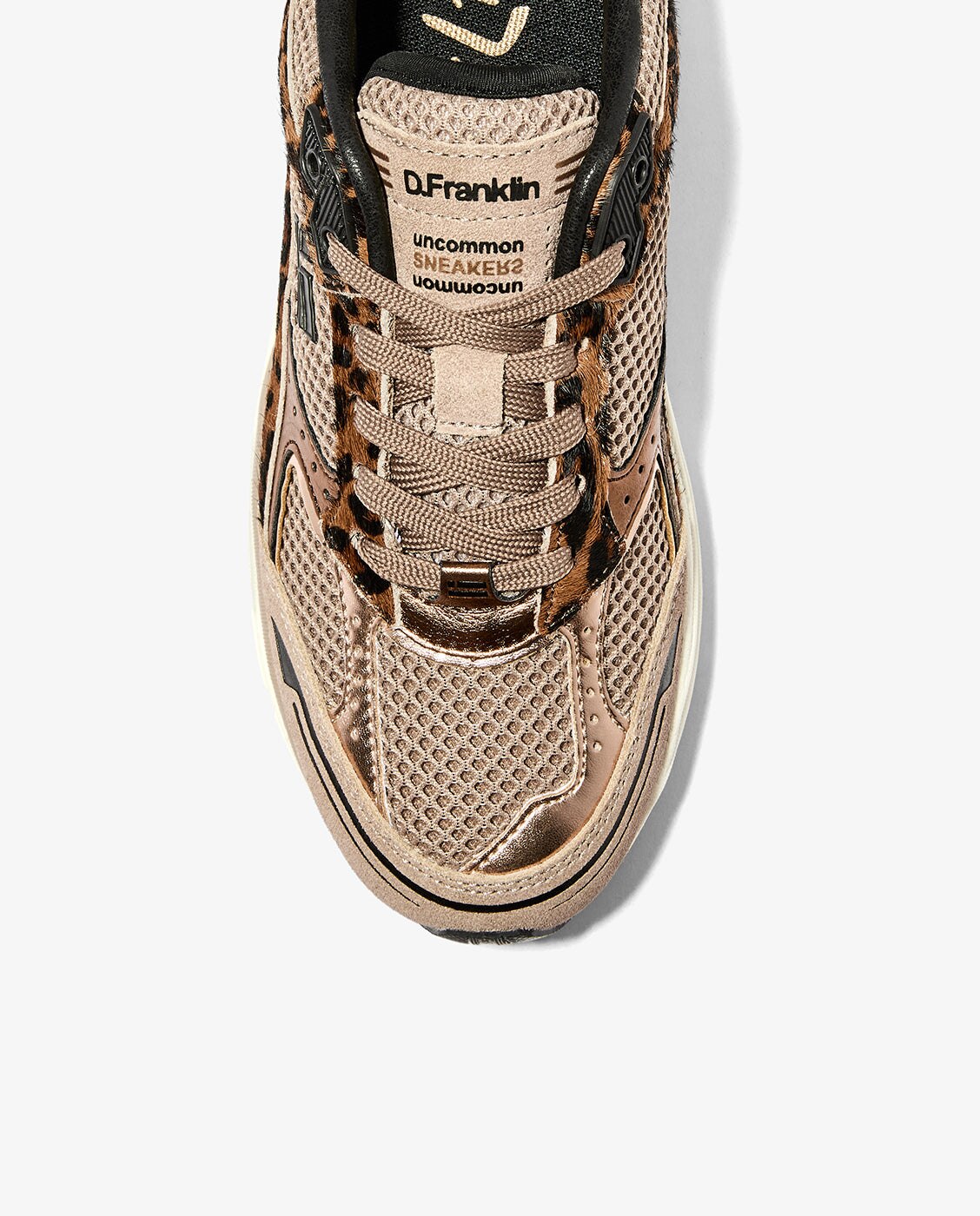 Zapatillas deportivas de mujer de piel 347 leo - D.Franklin - Marrón Marrón-4