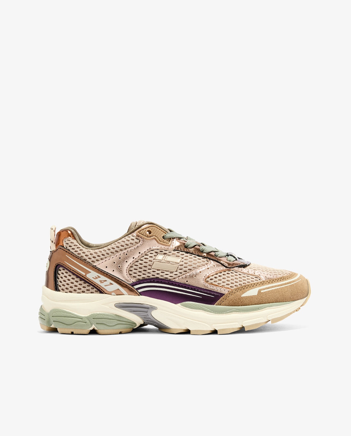 Zapatillas deportivas de mujer de piel 347 metalizado - D.Franklin - Oro Oro-1