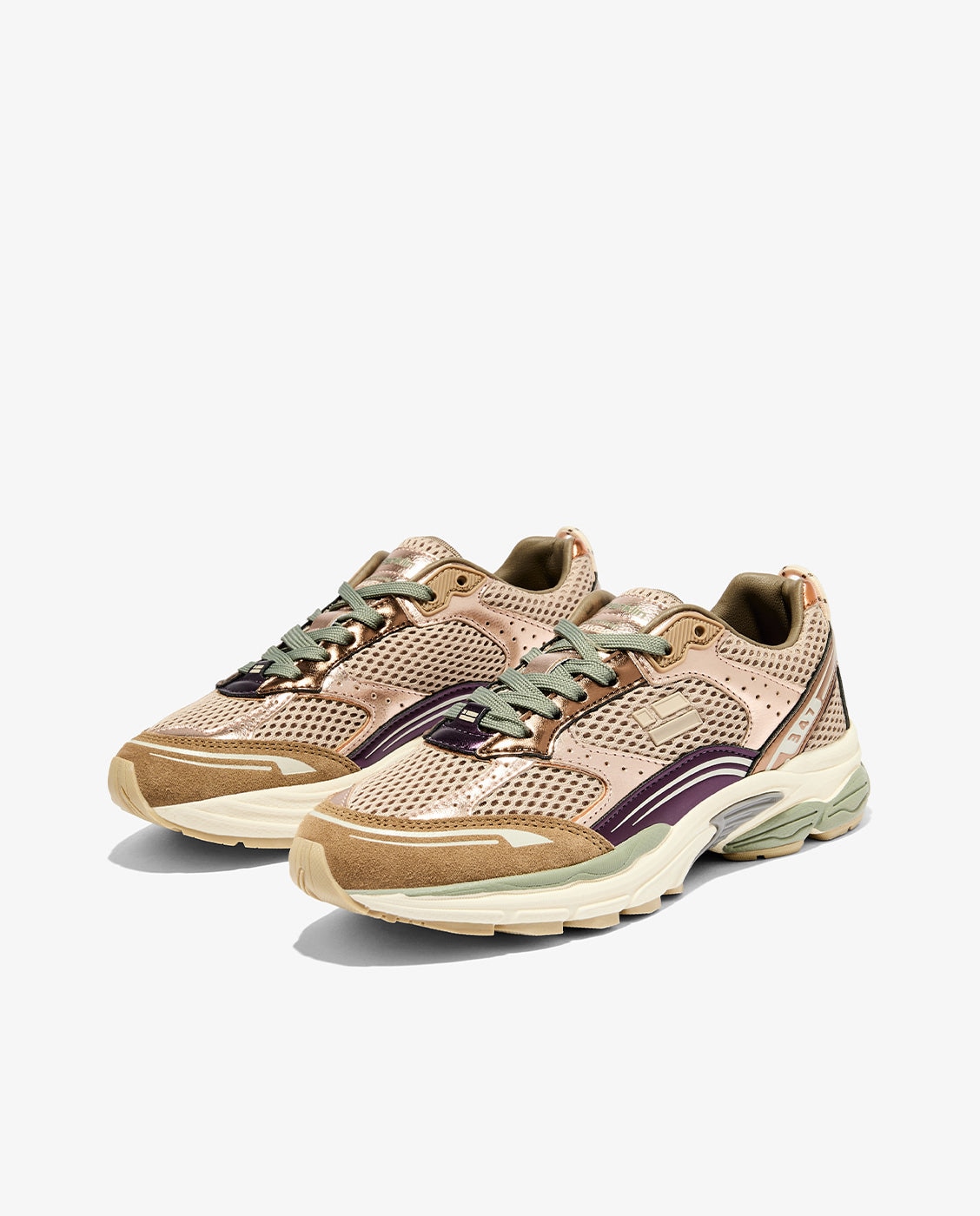 Zapatillas deportivas de mujer de piel 347 metalizado - D.Franklin - Oro Oro-3