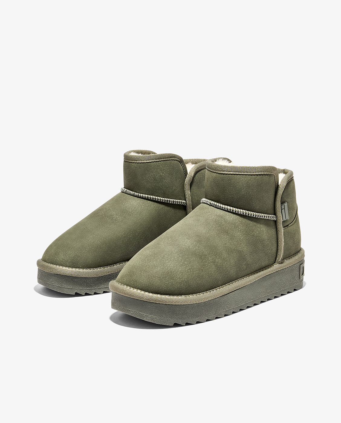 Botas de pelo de mujer estilo australianas con forro de pelo nordic low bella basic - D.Franklin - Kaki Kaki-3