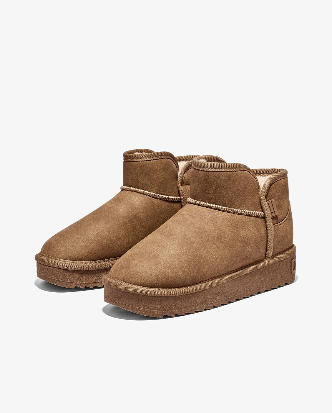 Botas de pelo de mujer estilo australianas con forro de pelo nordic low bella basic - D.Franklin - Marrón Marrón-3