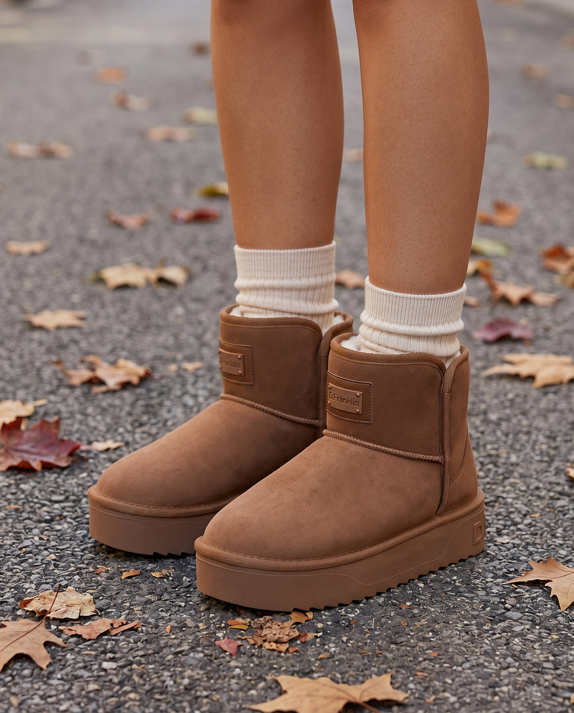 Imagen 3 de Botas de pelo de mujer estilo australianas de microfibra nordic v.2 basic low - D.Franklin - Marrón Marrón