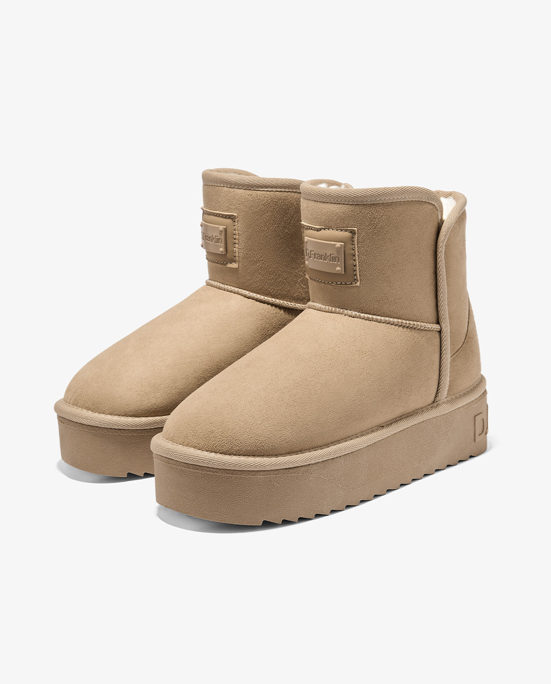 Botas de pelo de mujer estilo australianas de microfibra nordic v.2 basic low - D.Franklin - Beige Beige-3
