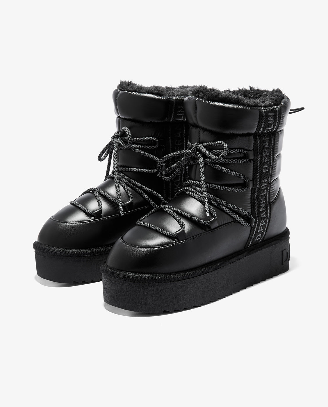 Botas de pelo de mujer estilo australianas de nylon nordic v.2 bomb - D.Franklin - Negro Negro-3