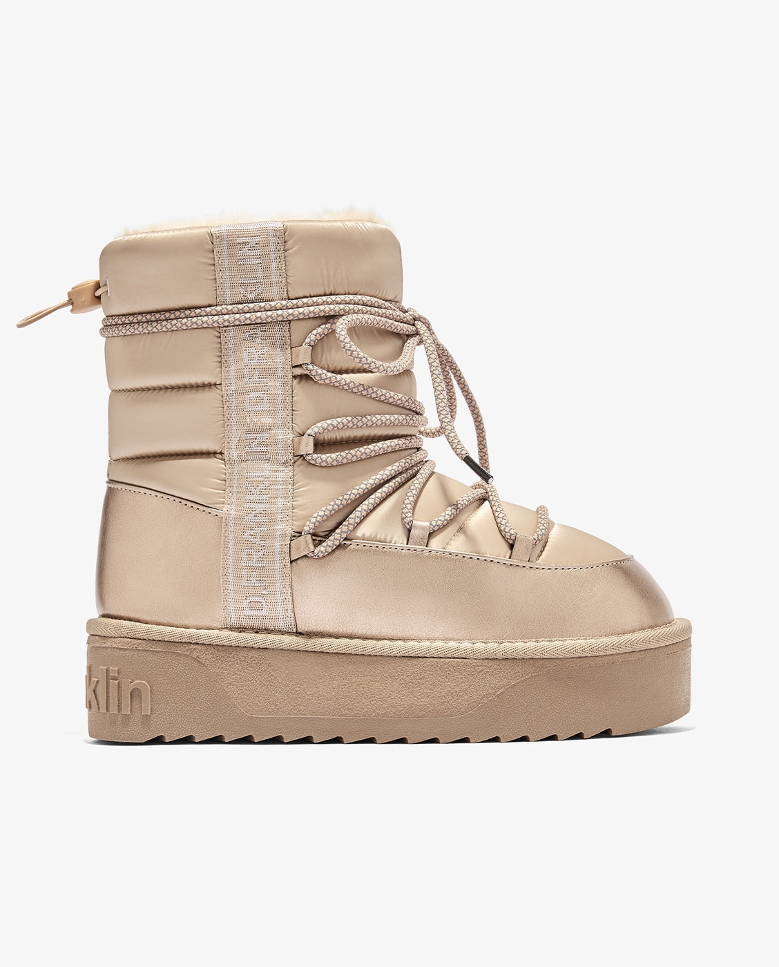 Imagen 0 de Botas de pelo de mujer estilo australianas de nylon nordic v.2 bomb Nude