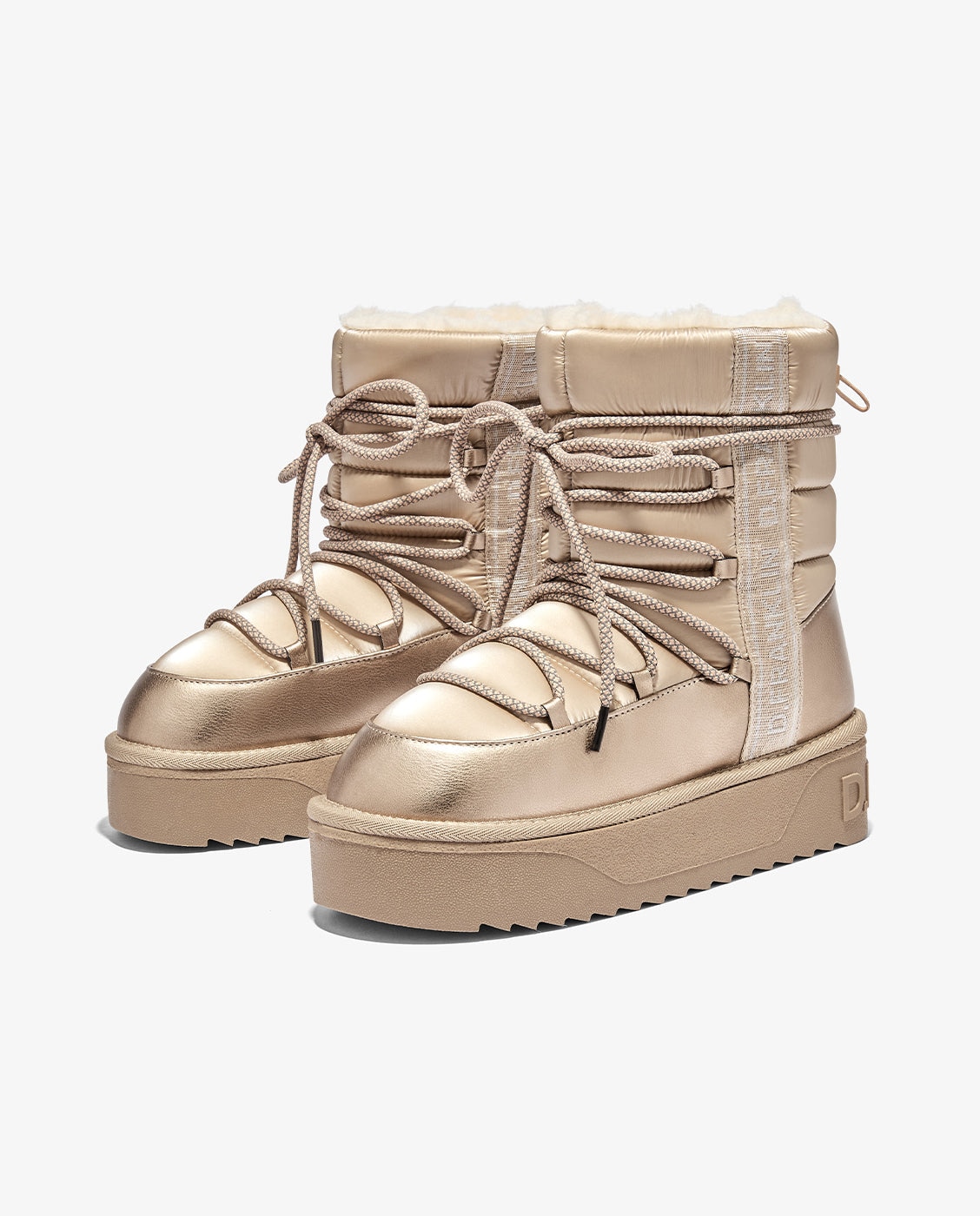 Botas de pelo de mujer estilo australianas de nylon nordic v.2 bomb - D.Franklin - Nude Nude-3