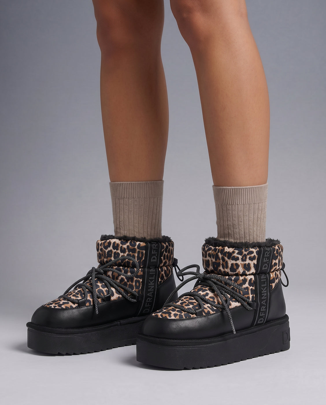 Botas de pelo de mujer estilo australianas de nylon nordic v.2 bomb low - D.Franklin - Marrón Marrón-2