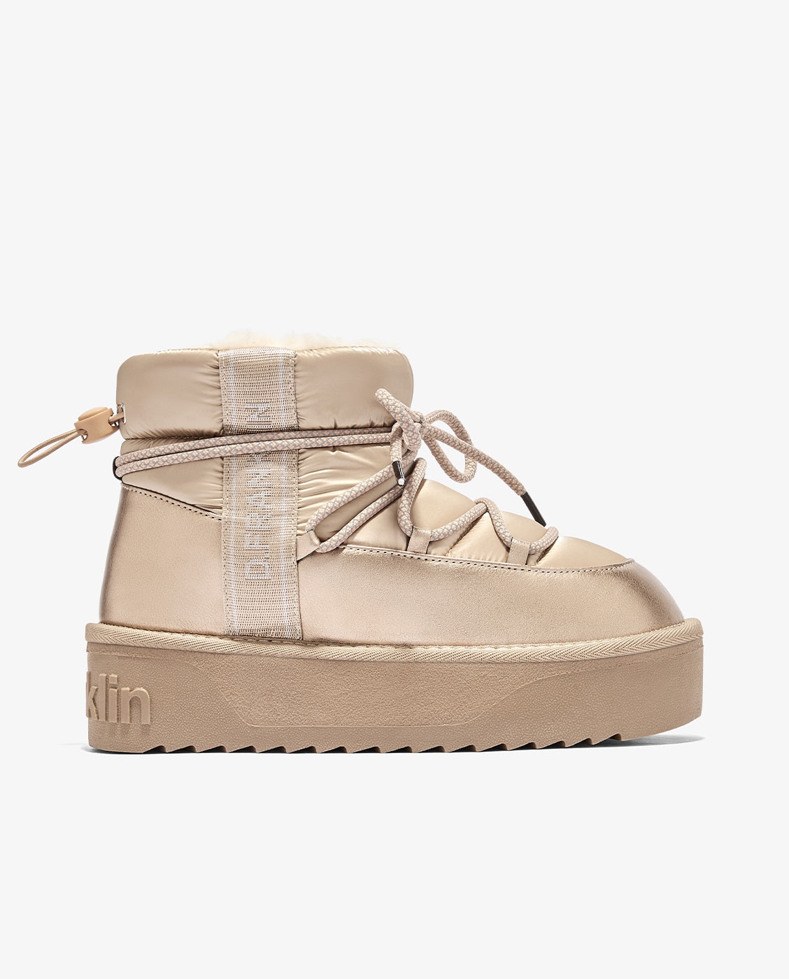 Botas de pelo de mujer estilo australianas de nylon nordic v.2 bomb low - D.Franklin - Nude Nude-1