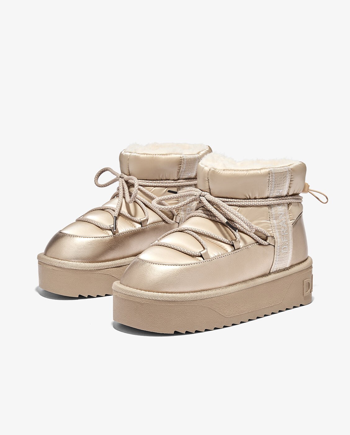 Botas de pelo de mujer estilo australianas de nylon nordic v.2 bomb low - D.Franklin - Nude Nude-4